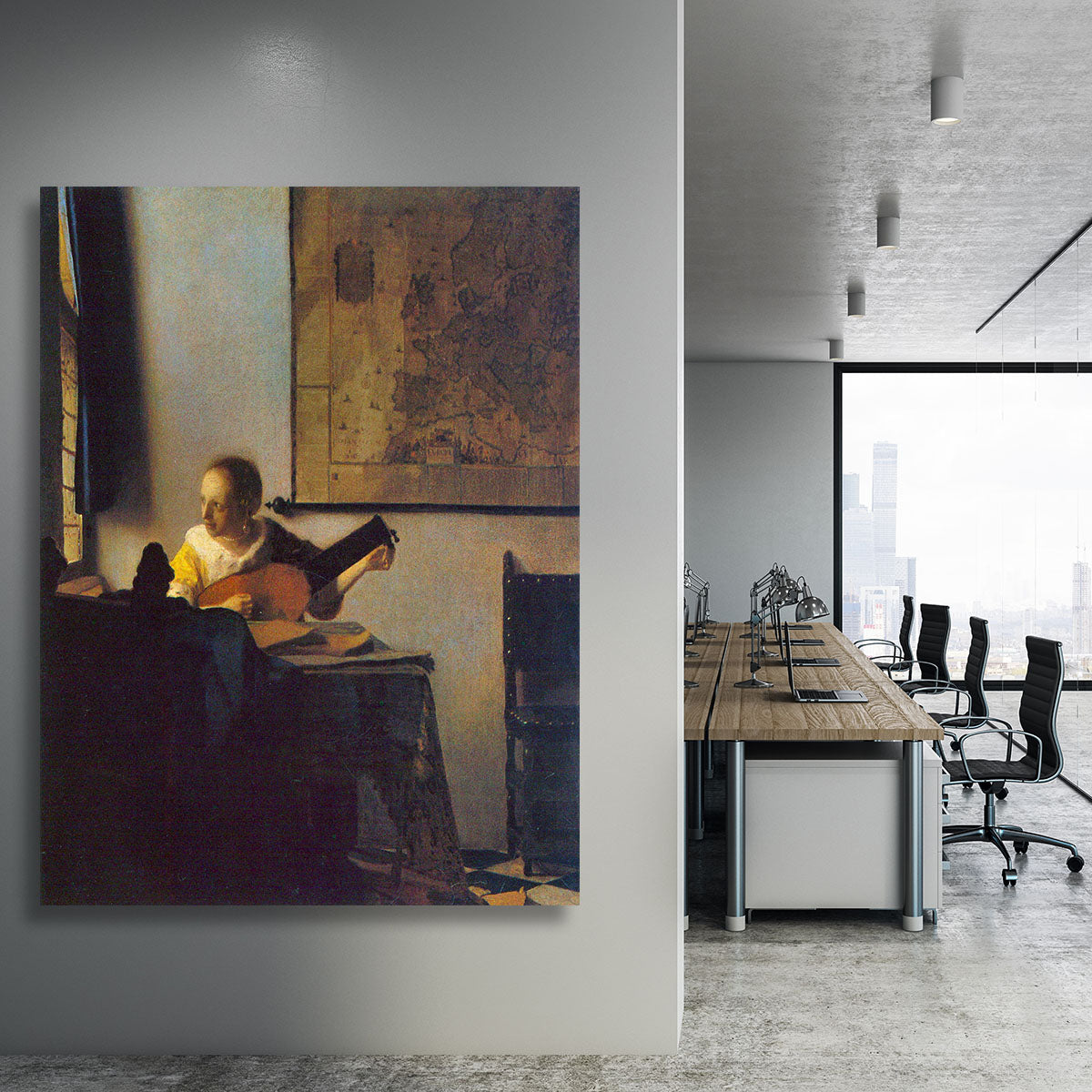 According to the player by Vermeer Canvas Print or Poster - Canvas Art Rocks - 3