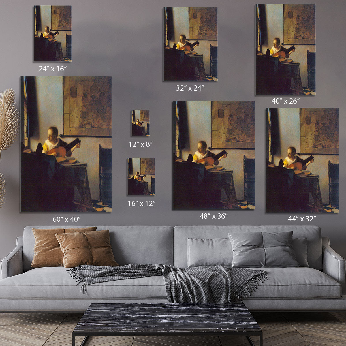 According to the player by Vermeer Canvas Print or Poster - Canvas Art Rocks - 7