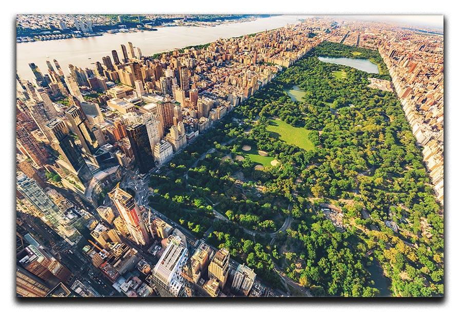 Aerial view looking north up Central Park Canvas Print or Poster - Canvas Art Rocks - 1