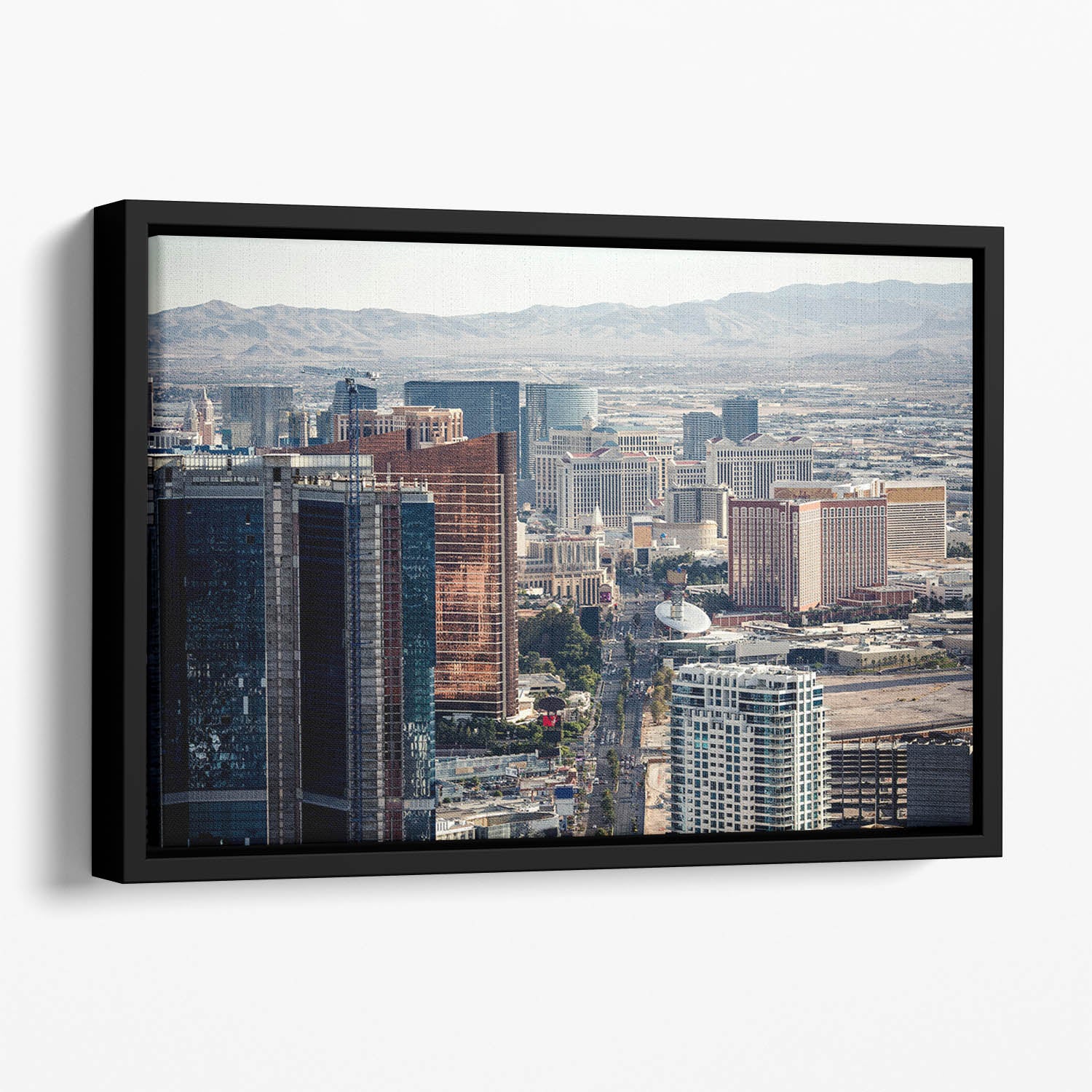 Aerial view of Las Vegas Floating Framed Canvas
