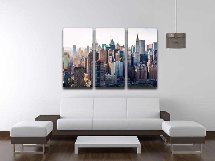 Aerial view of the New York City 3 Split Panel Canvas Print - Canvas Art Rocks - 3