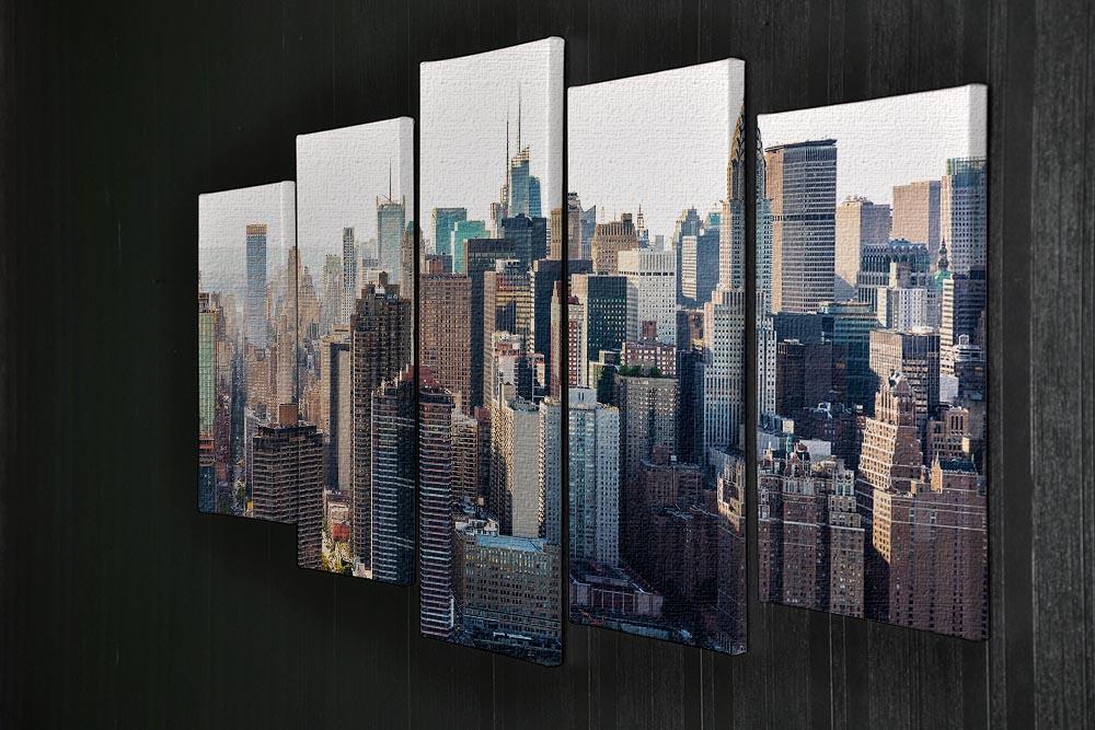 Aerial view of the New York City 5 Split Panel Canvas - Canvas Art Rocks - 2