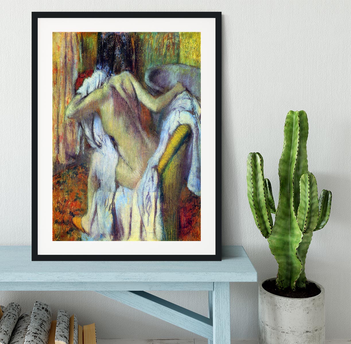 After Bathing 4 by Degas Framed Print - Canvas Art Rocks - 1