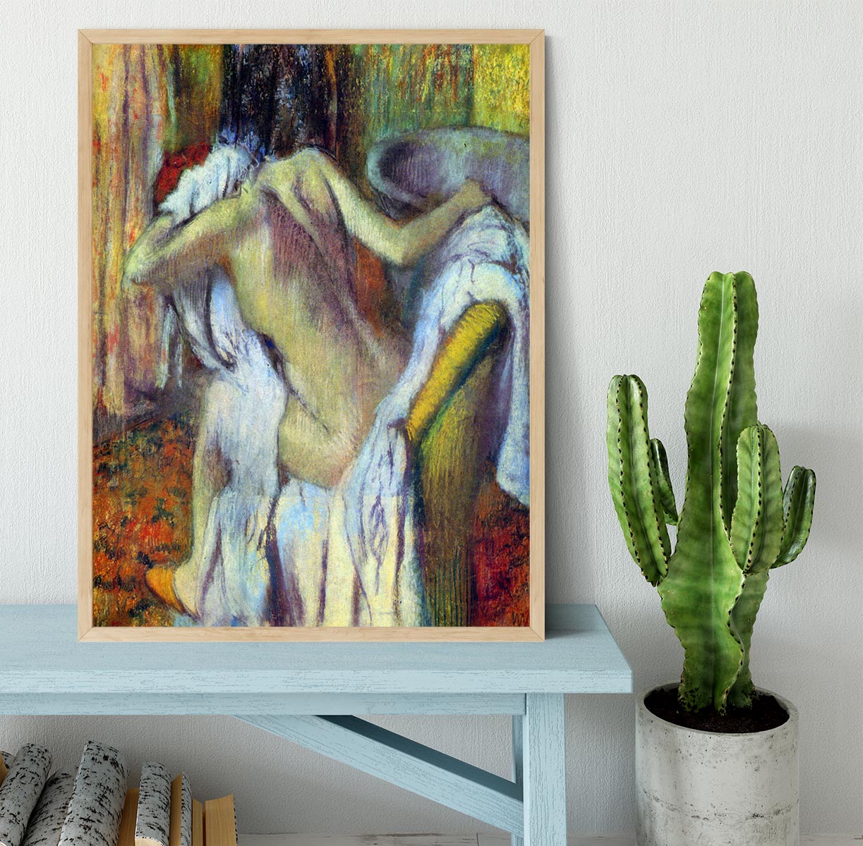 After Bathing 4 by Degas Framed Print - Canvas Art Rocks - 4