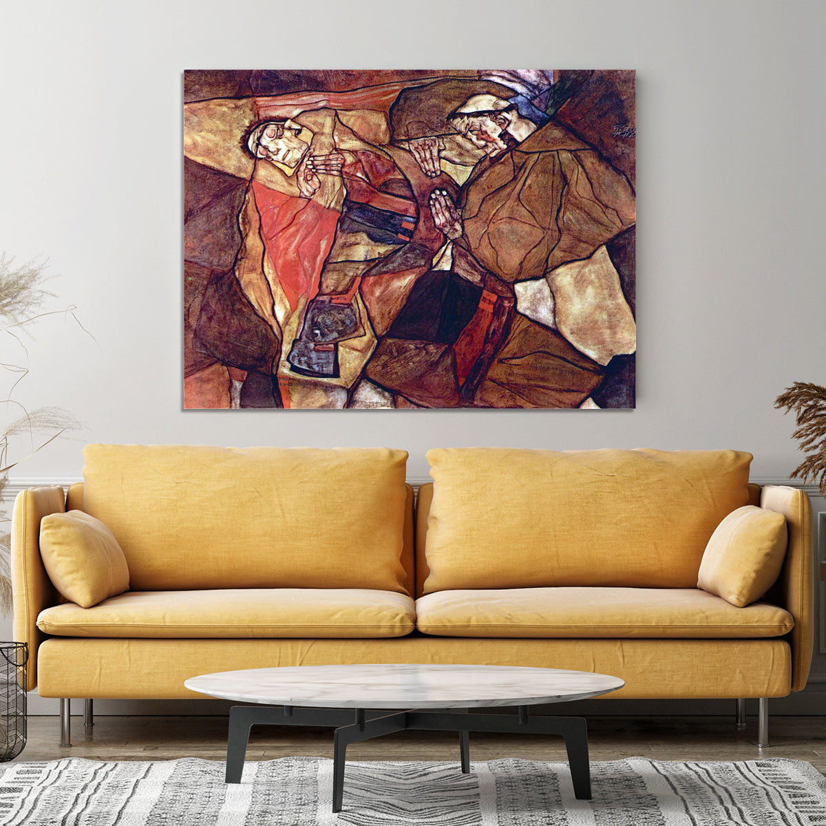 Agony The Death Struggle by Egon Schiele Canvas Print or Poster - Canvas Art Rocks - 4