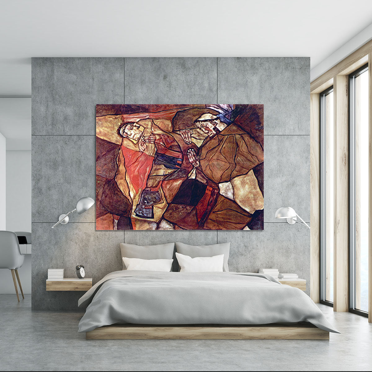 Agony The Death Struggle by Egon Schiele Canvas Print or Poster - Canvas Art Rocks - 5