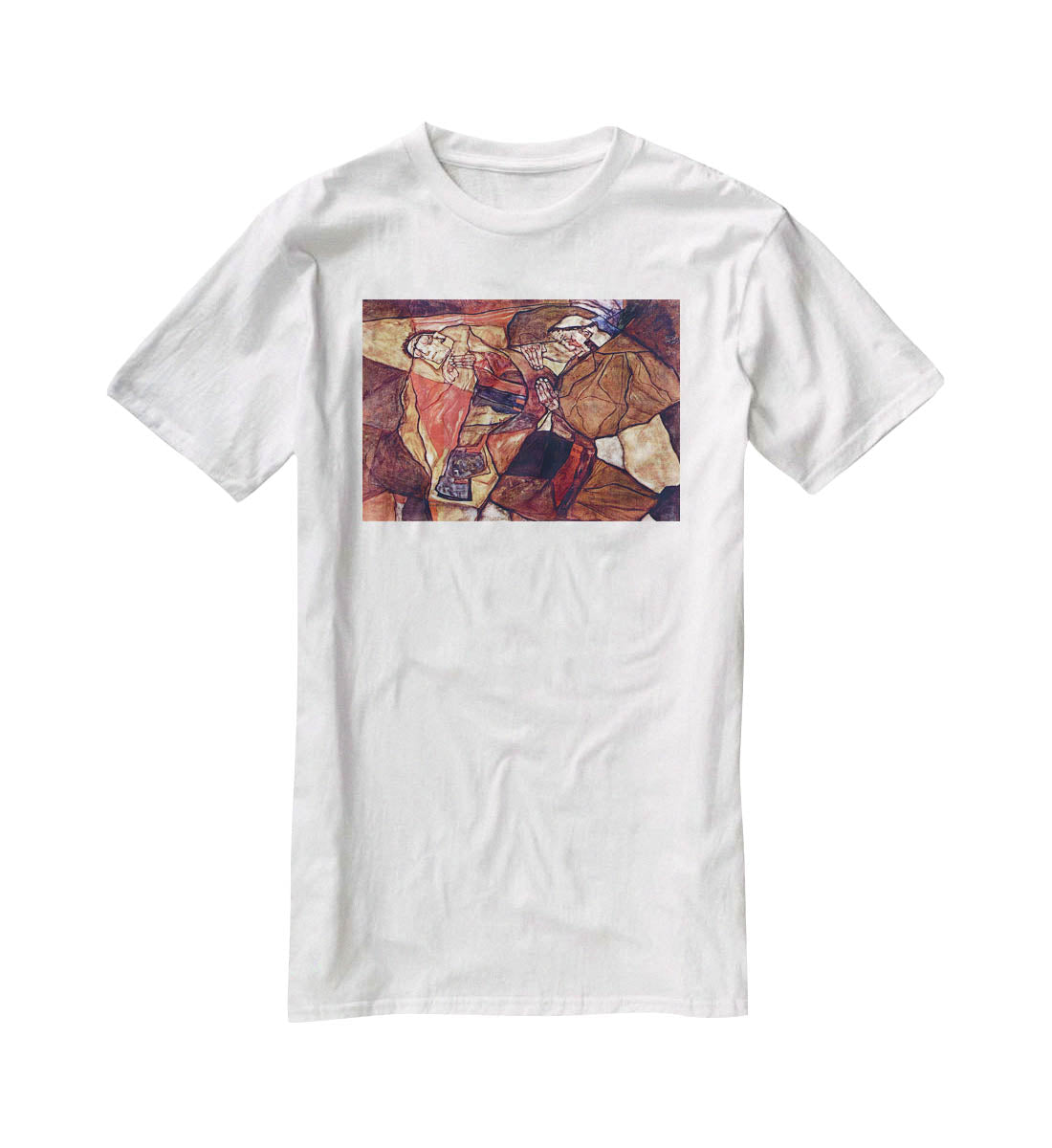 Agony The Death Struggle by Egon Schiele T-Shirt - Canvas Art Rocks - 5