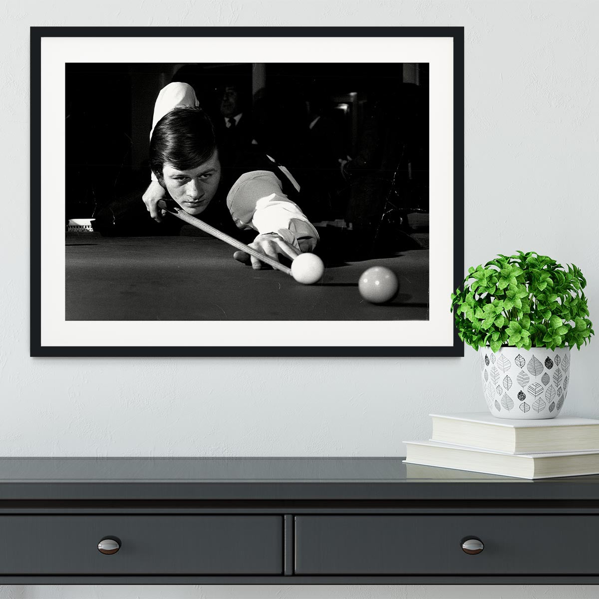 Alex Hurricane Higgins 1972 Framed Print - Canvas Art Rocks - 1