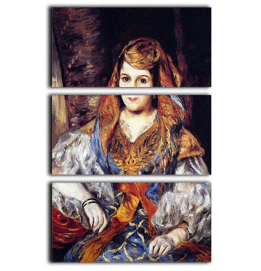 Algerian Woman by Renoir 3 Split Panel Canvas Print - Canvas Art Rocks - 1