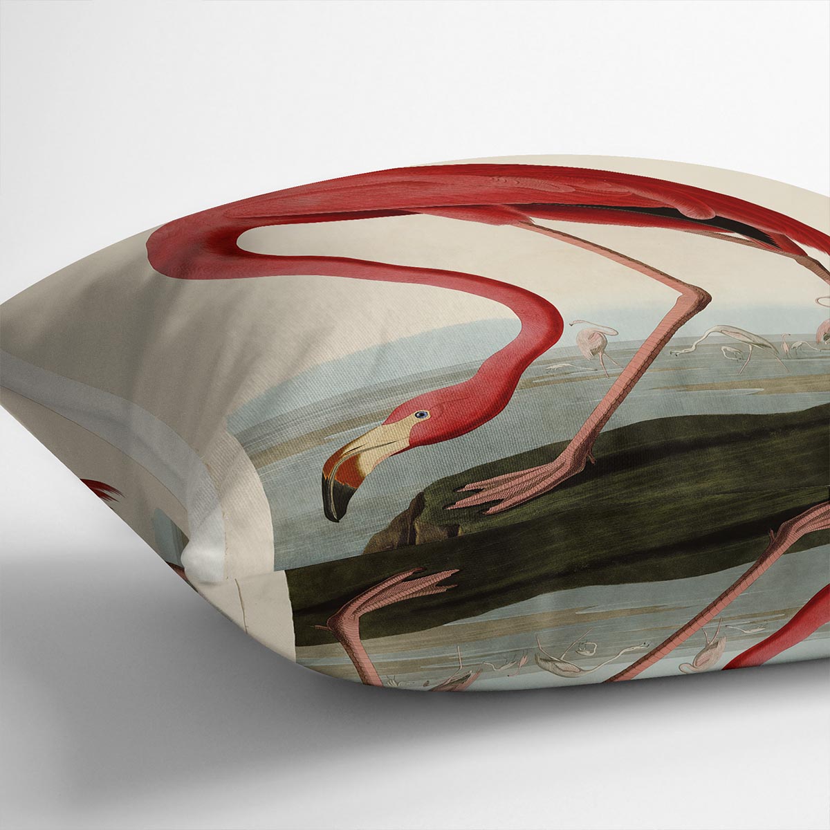 American Flamingo 2 by Audubon Cushion