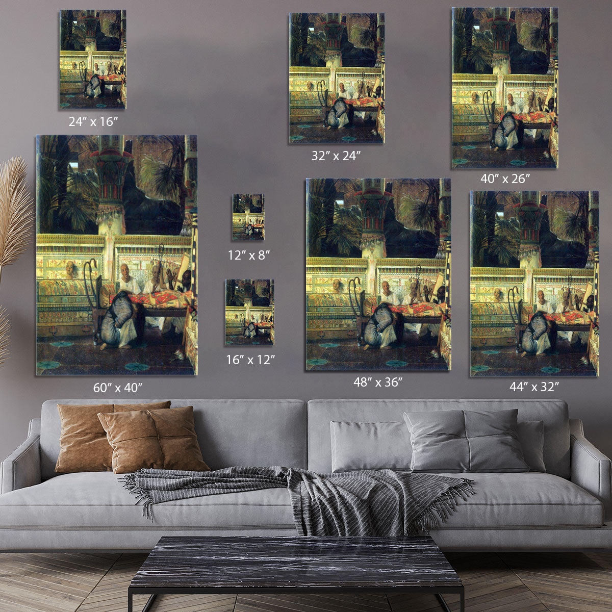 An Egyptian widow at the time of Diocletian detail by Alma Tadema Canvas Print or Poster - Canvas Art Rocks - 7