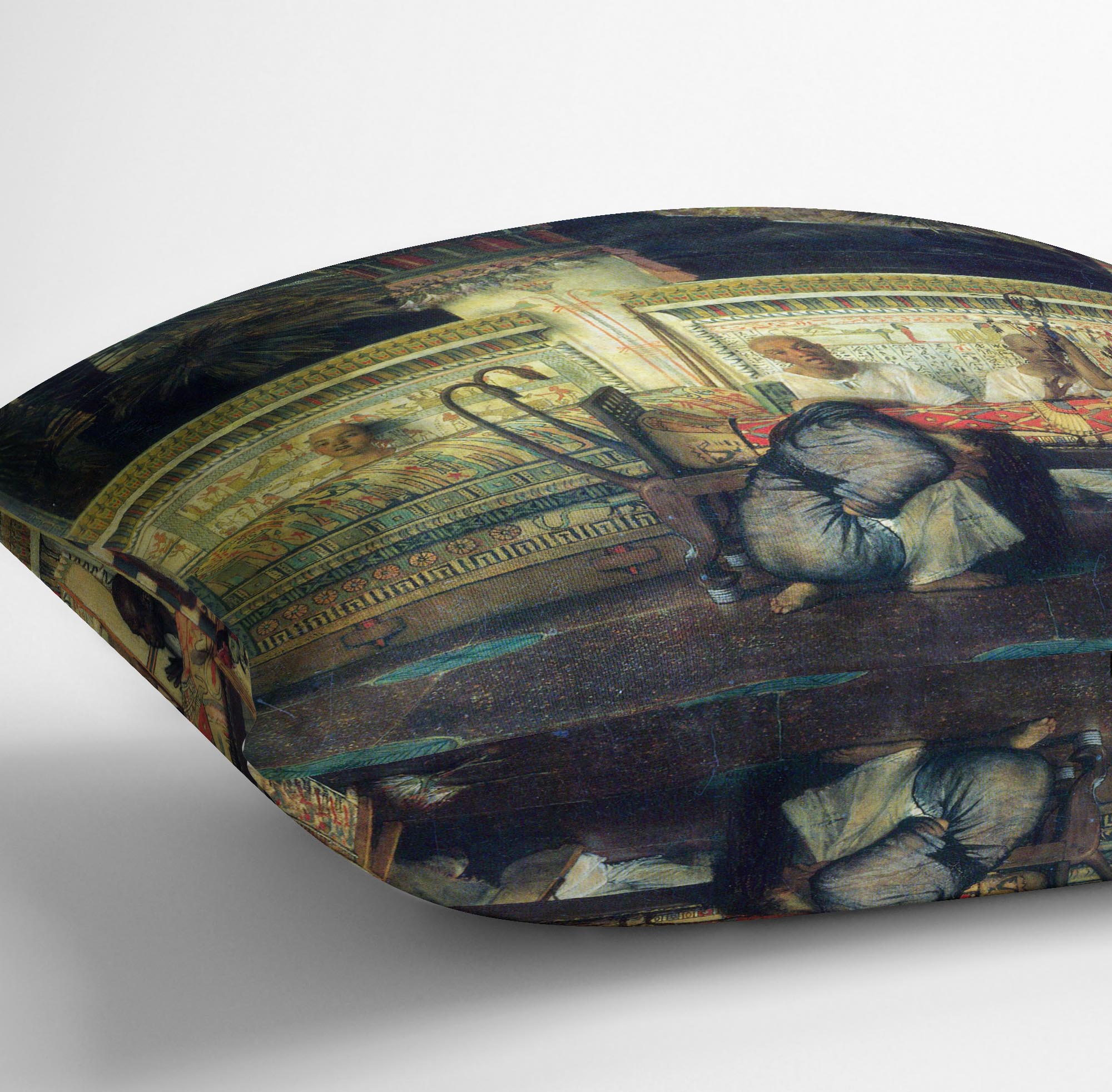 An Egyptian widow at the time of Diocletian detail by Alma Tadema Cushion - Canvas Art Rocks - 3