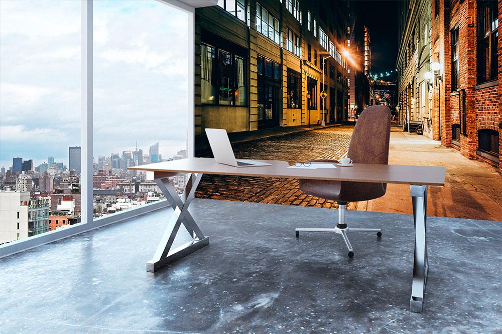 An alley at night in Brooklyn Wall Mural Wallpaper - Canvas Art Rocks - 3