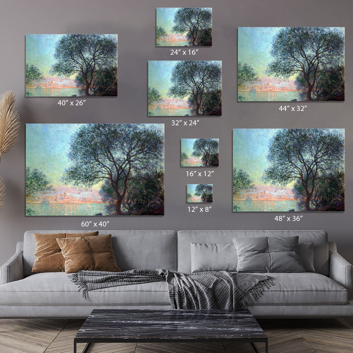 Antibes seen from La Salis by Monet Canvas Print or Poster - Canvas Art Rocks - 7