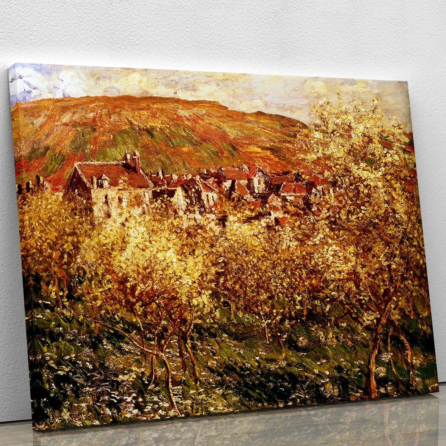 Apple Trees In Blossom by Monet Canvas Print or Poster - Canvas Art Rocks - 1