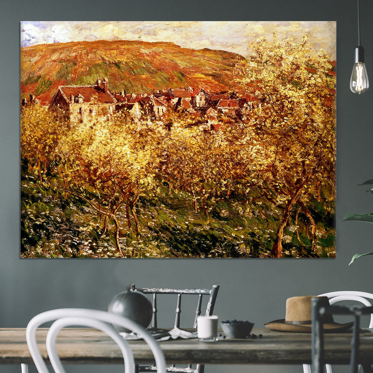 Apple Trees In Blossom by Monet Canvas Print or Poster - Canvas Art Rocks - 3
