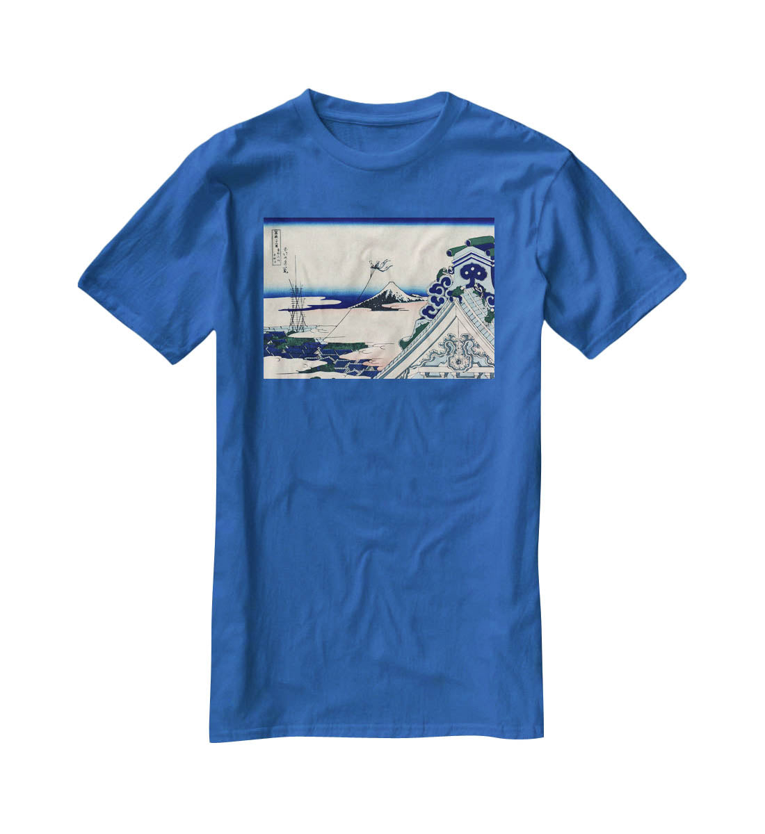 Asakusa Honganji temple by Hokusai T-Shirt - Canvas Art Rocks - 2