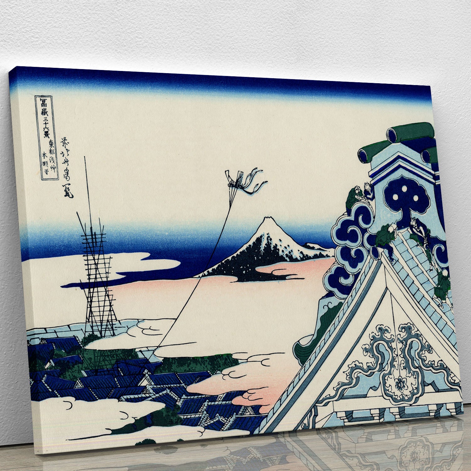 Asakusa Honganji temple by Hokusai Canvas Print or Poster - Canvas Art Rocks - 1