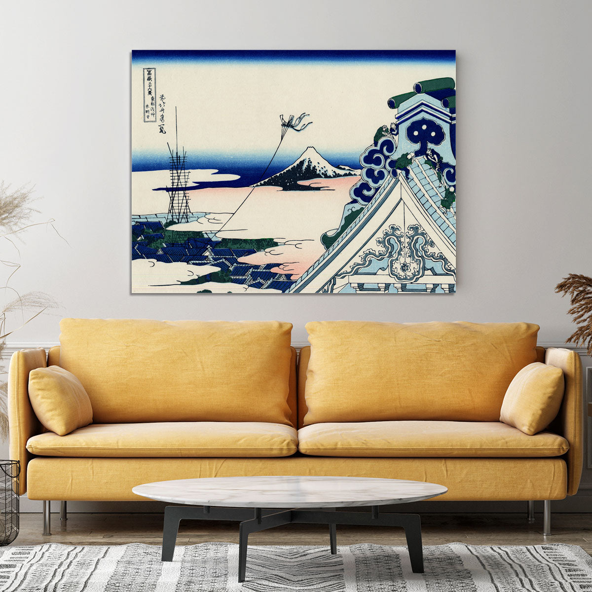 Asakusa Honganji temple by Hokusai Canvas Print or Poster - Canvas Art Rocks - 4