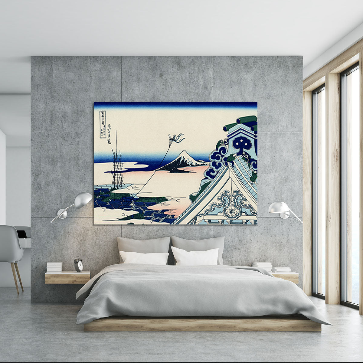 Asakusa Honganji temple by Hokusai Canvas Print or Poster - Canvas Art Rocks - 5