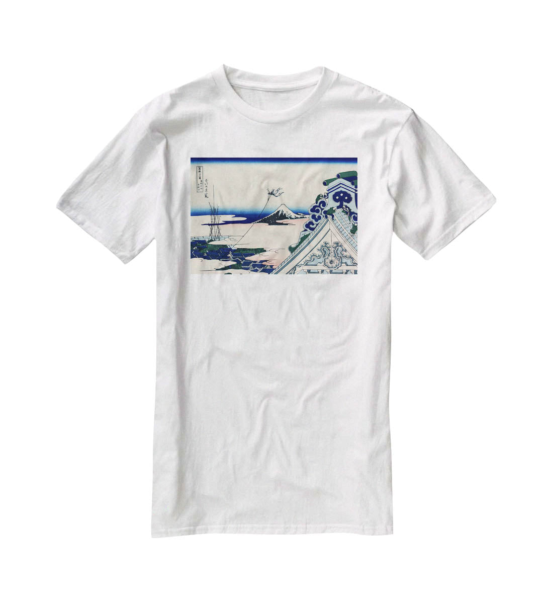 Asakusa Honganji temple by Hokusai T-Shirt - Canvas Art Rocks - 5