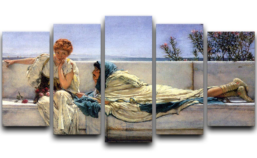 Asking by Alma Tadema 5 Split Panel Canvas - Canvas Art Rocks - 1