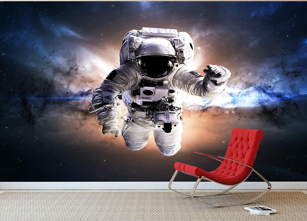 Astronaut in galaxy Wall Mural Wallpaper - Canvas Art Rocks - 2