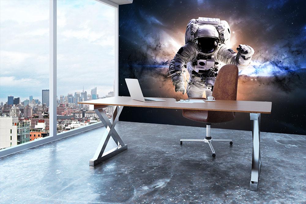 Astronaut in galaxy Wall Mural Wallpaper - Canvas Art Rocks - 3