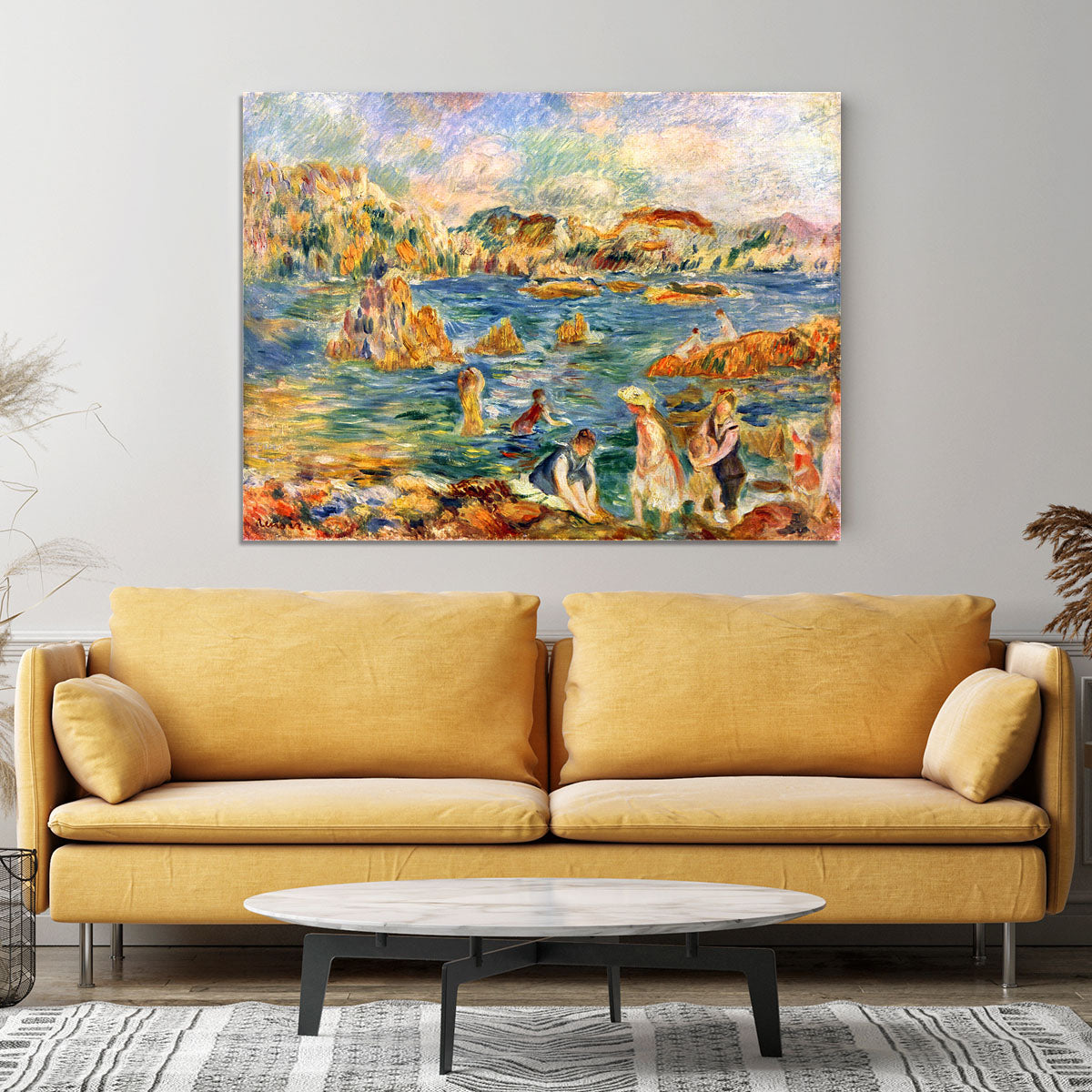 At the beach of Guernesey by Renoir Canvas Print or Poster - Canvas Art Rocks - 4