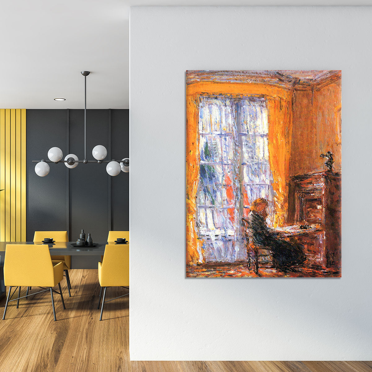 At the desk by Hassam Canvas Print or Poster - Canvas Art Rocks - 4