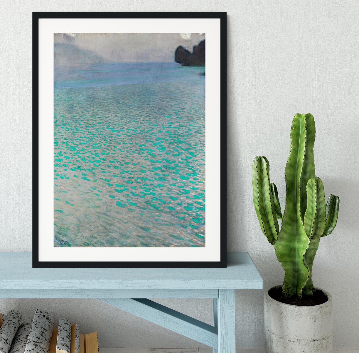 Attersee by Klimt Framed Print - Canvas Art Rocks - 1
