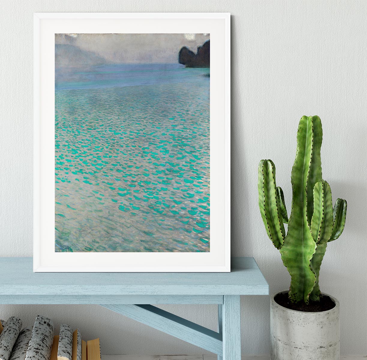 Attersee by Klimt Framed Print - Canvas Art Rocks - 5