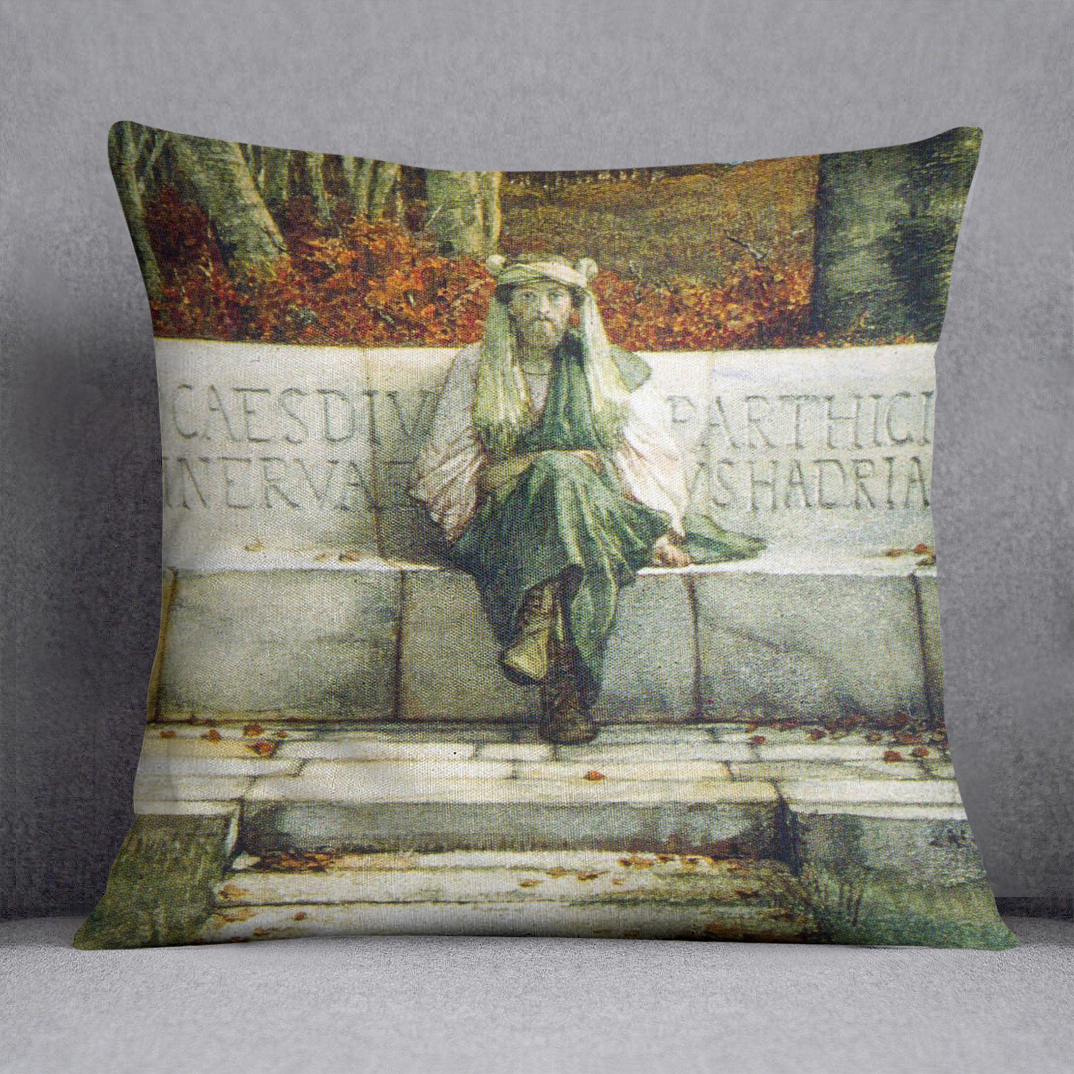 Autumn detail by Alma Tadema Cushion - Canvas Art Rocks - 1