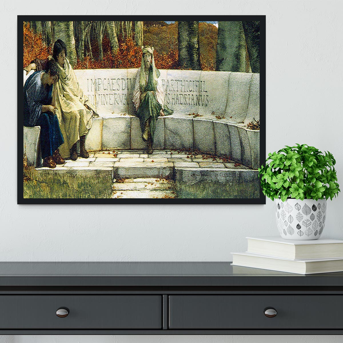Autumn detail by Alma Tadema Framed Print - Canvas Art Rocks - 2