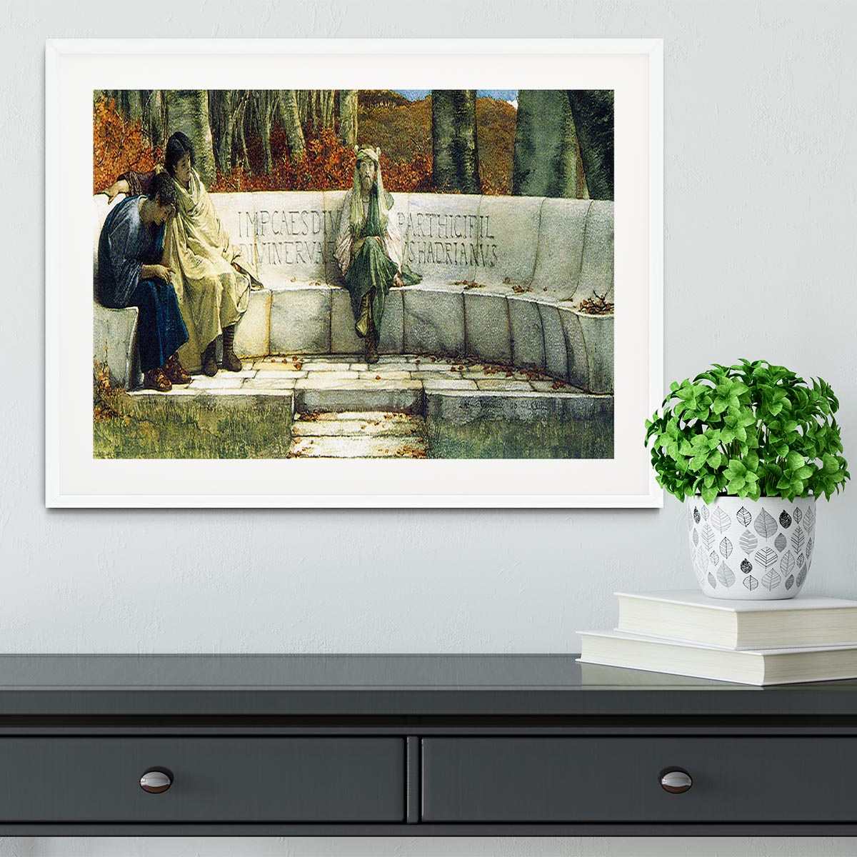 Autumn detail by Alma Tadema Framed Print - Canvas Art Rocks - 5