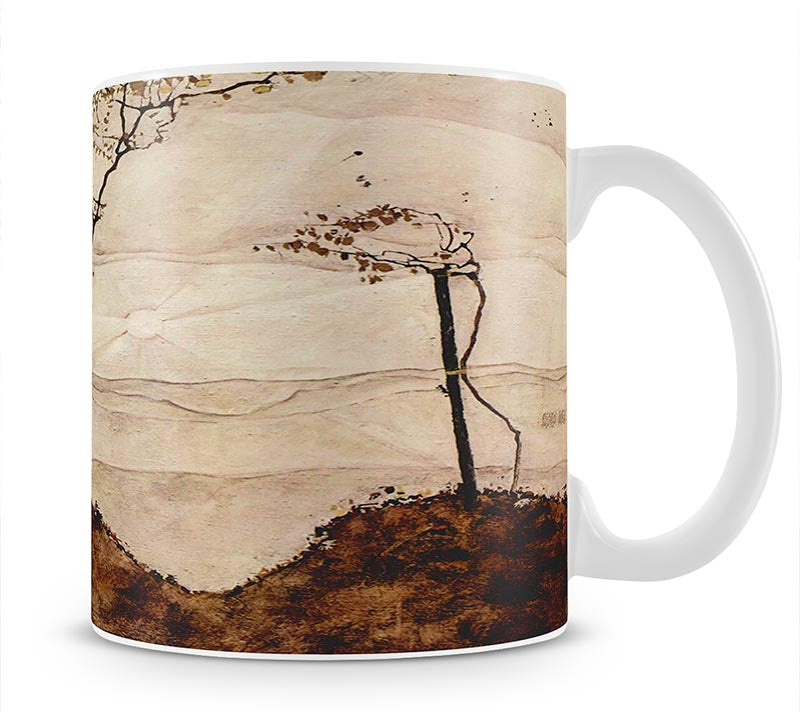 Autumn sun and trees by Egon Schiele Mug - Canvas Art Rocks - 1