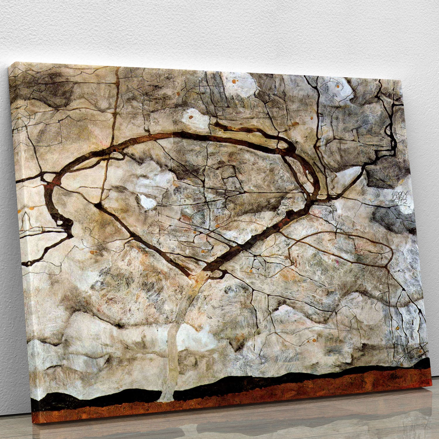 Autumn tree in the wind Egon Schiele Canvas Print or Poster - Canvas Art Rocks - 1