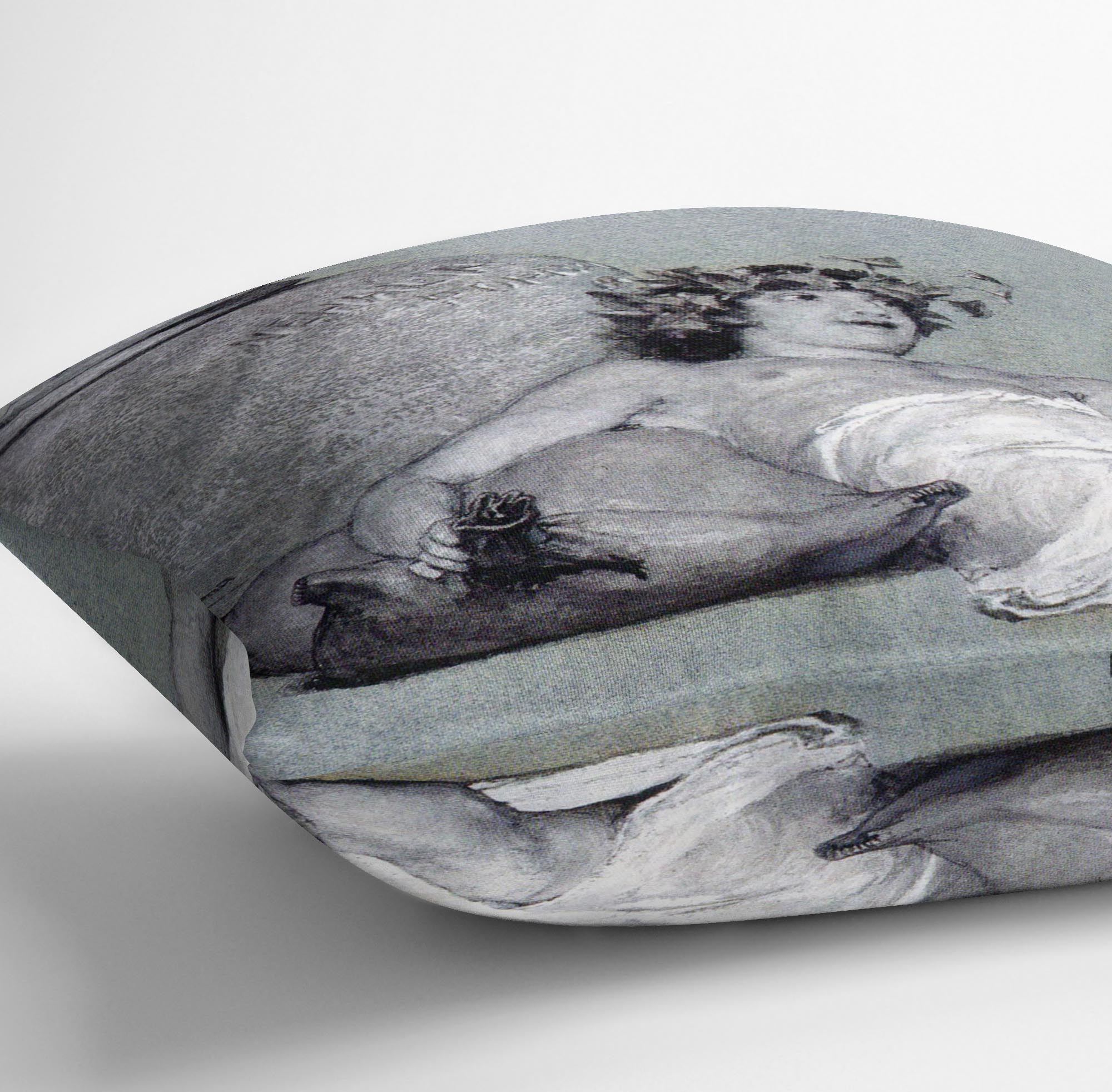 Bacchus and Silenus by Alma Tadema Cushion - Canvas Art Rocks - 3