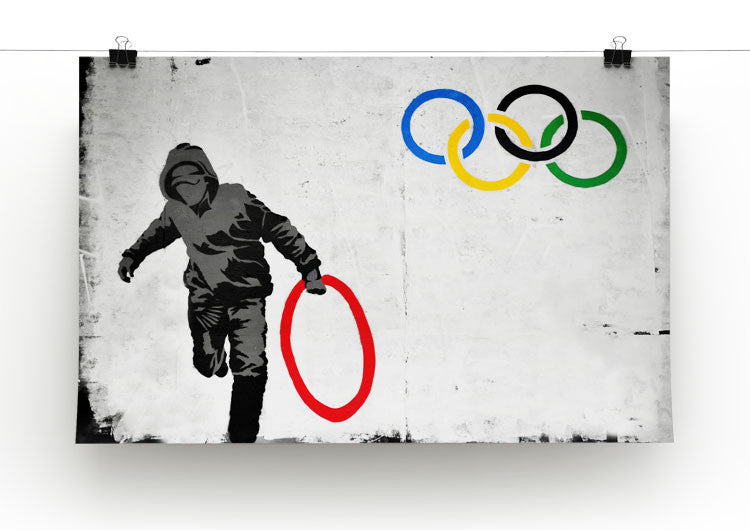Banksy Olympic Rings Looter Print - Canvas Art Rocks - 1