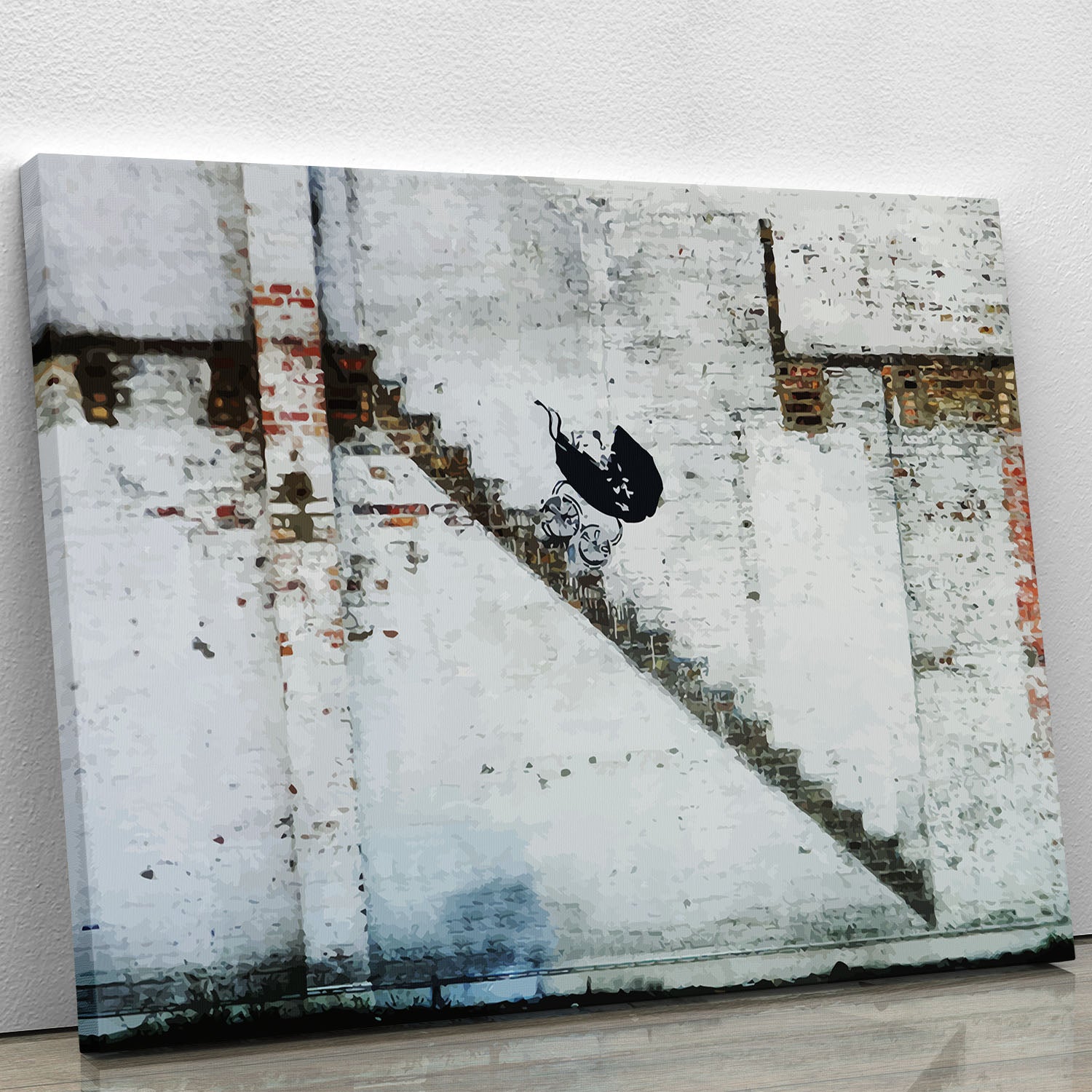 Banksy Baby Carriage Canvas Print or Poster - Canvas Art Rocks - 1