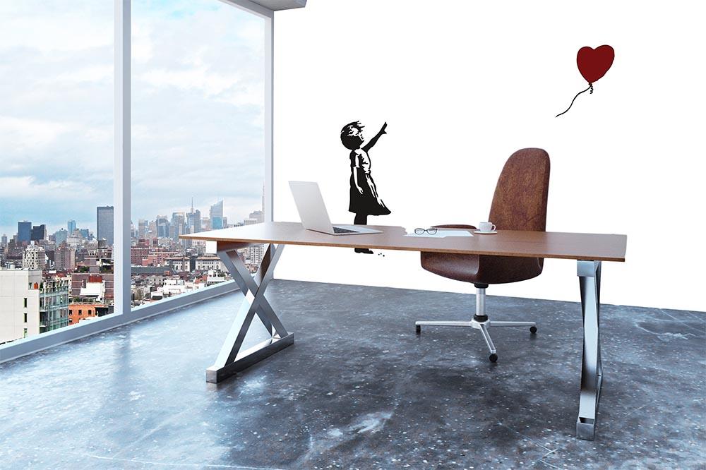 Banksy Balloon Heart Girl Wall Mural Wallpaper - Canvas Art Rocks - 3