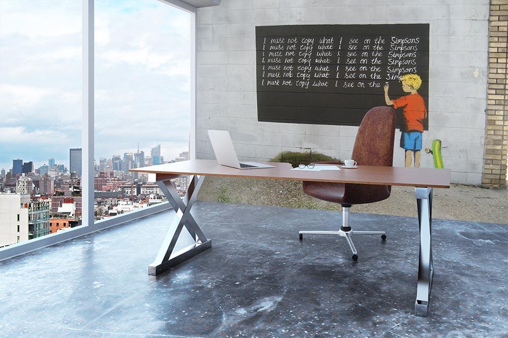 Banksy Bart Simpson Wall Mural Wallpaper - Canvas Art Rocks - 3