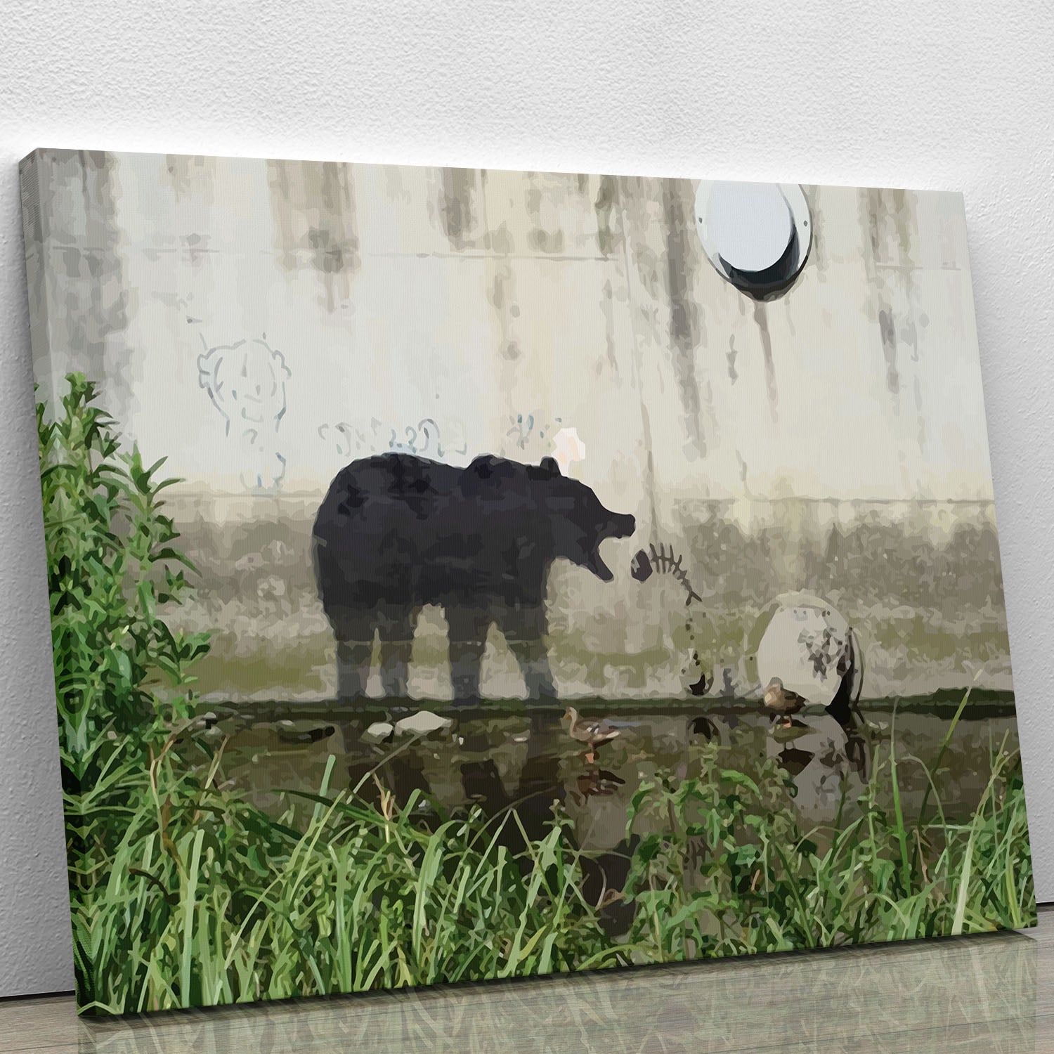 Banksy Bear Canvas Print or Poster - Canvas Art Rocks - 1