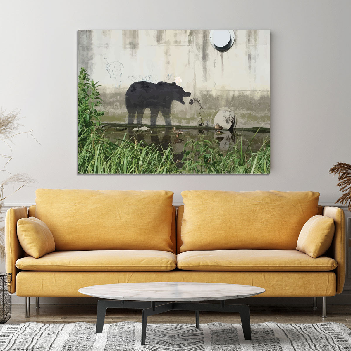 Banksy Bear Canvas Print or Poster - Canvas Art Rocks - 4