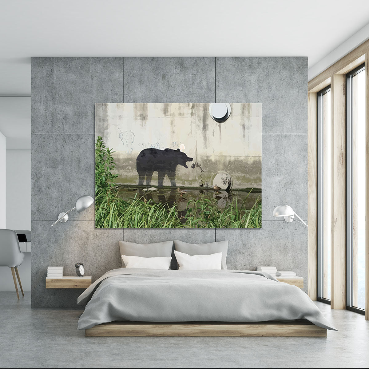 Banksy Bear Canvas Print or Poster - Canvas Art Rocks - 5