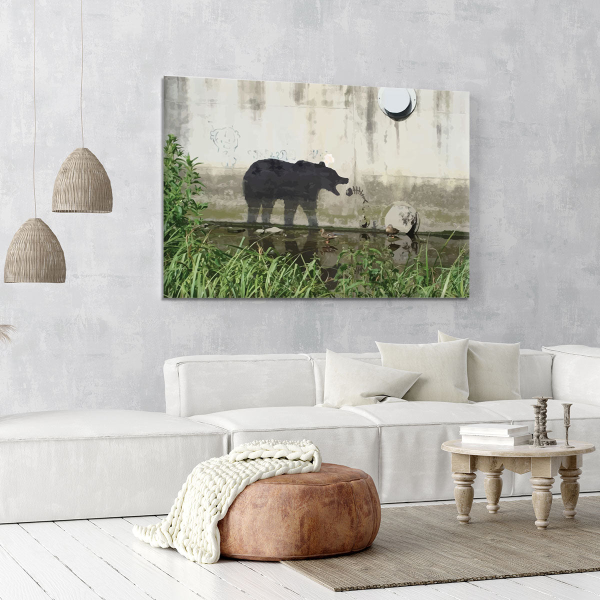 Banksy Bear Canvas Print or Poster - Canvas Art Rocks - 6