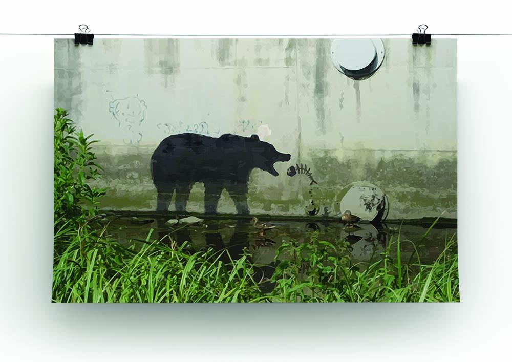Banksy Bear Canvas Print or Poster - Canvas Art Rocks - 2