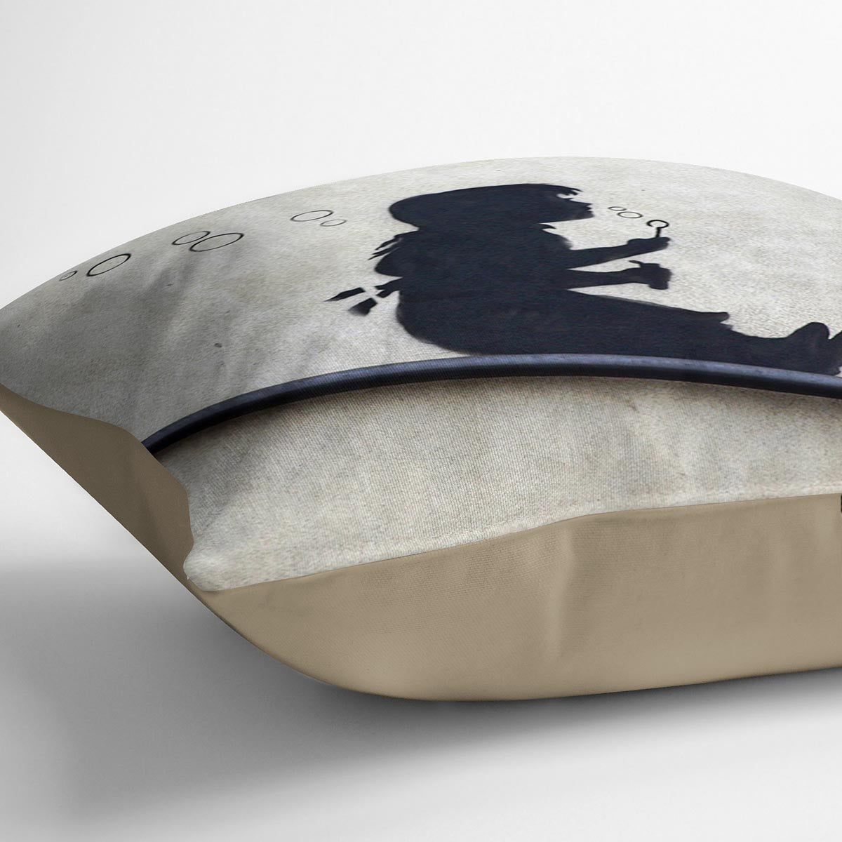 Banksy Bubble Slide Girl Cushion