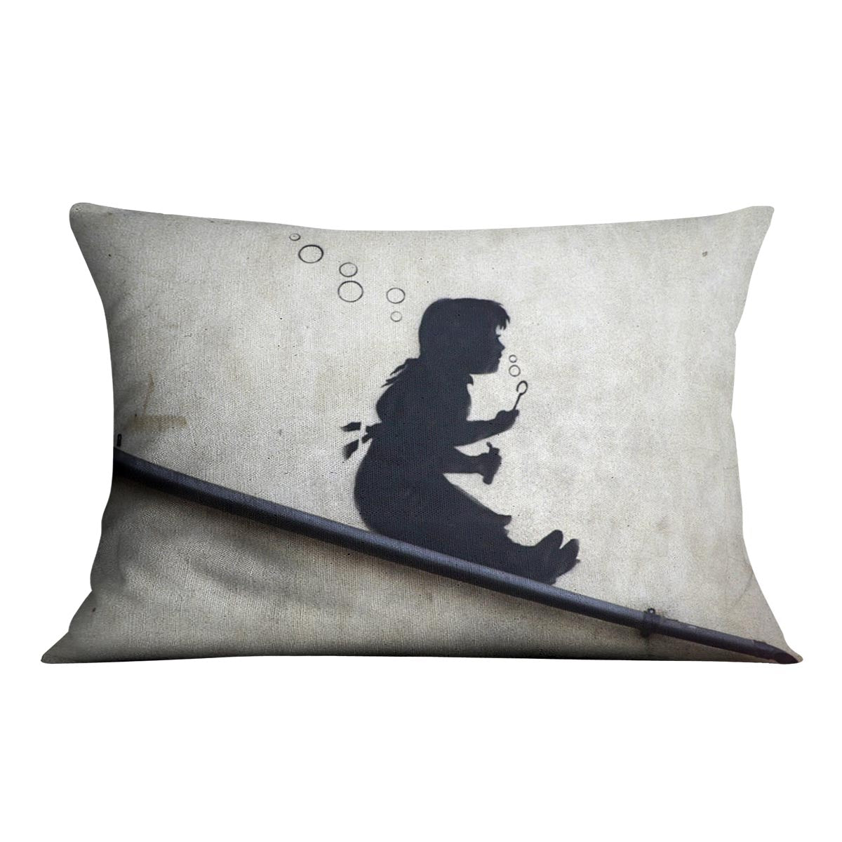 Banksy Bubble Slide Girl Cushion