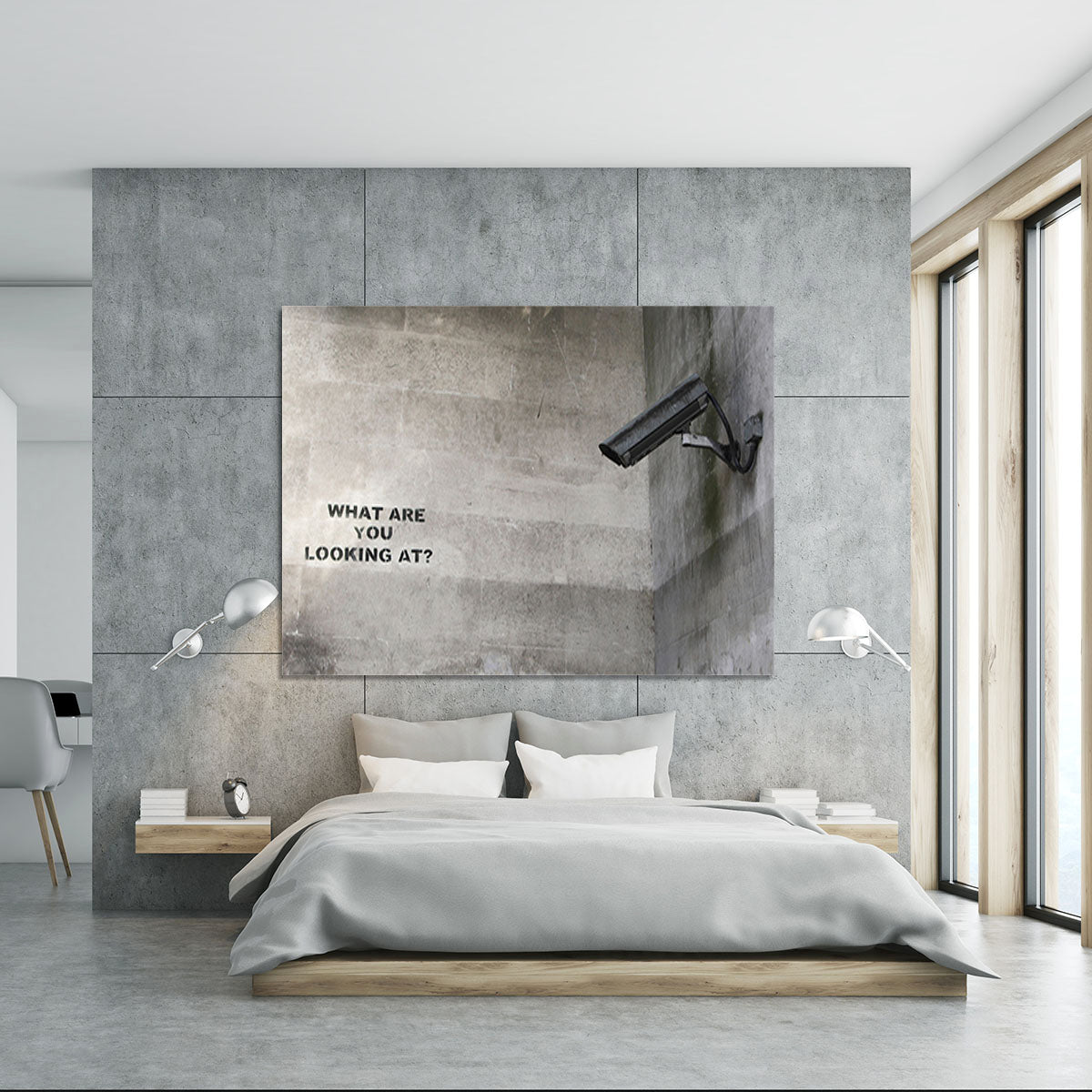 Banksy CCTV What Are You Looking at Canvas Print or Poster - Canvas Art Rocks - 5